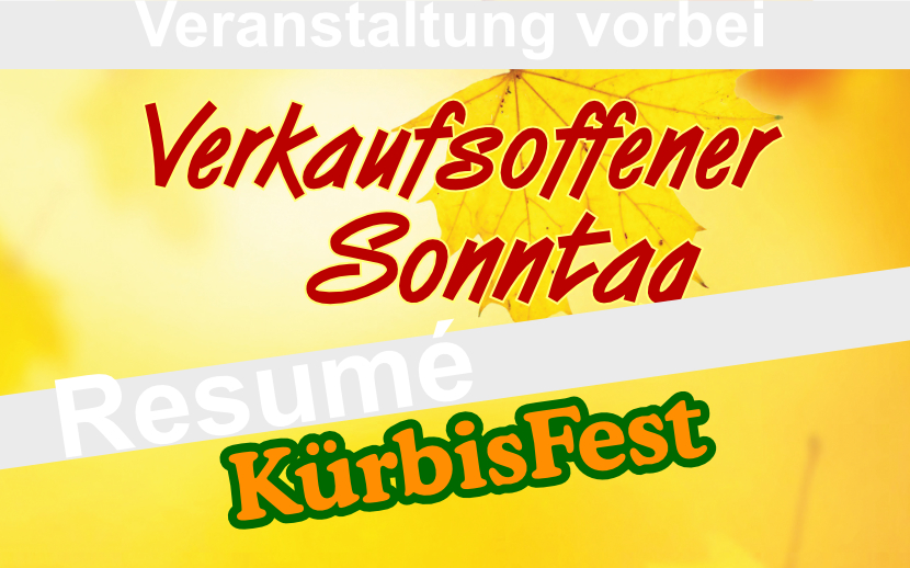 Verkaufsoffener Sonntag beim Kürbisfest